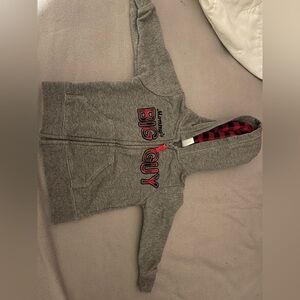 Carter's Gray Hoodie with Red Accents